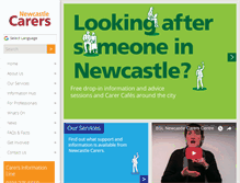Tablet Screenshot of newcastlecarers.org.uk